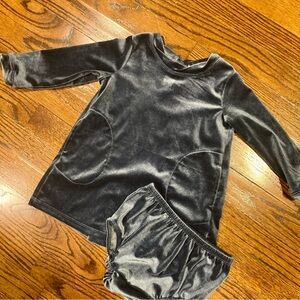 SPLENDID Blue Velvet Dress Set, Size 12-18mo